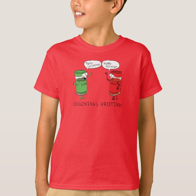 Christmas Cooking Funny Chef Spices T-Shirt (Front)