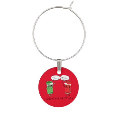 Christmas Cooking Funny Chef Spices Wine Charm