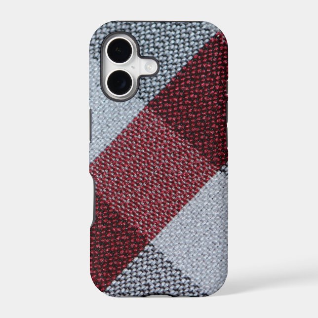 Christmas Cool Red Buffalo Plaid Pattern With Grey Iphone Case (Back)
