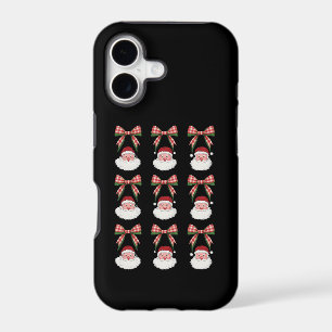 Christmas Coquette Bow Santa Vintage Xmas Retro iPhone 17 Case