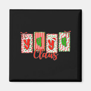 Christmas Coquette Bow Yaya Claus Xmas Family Matc Magnet