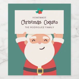 Christmas Coquito  Wine Label