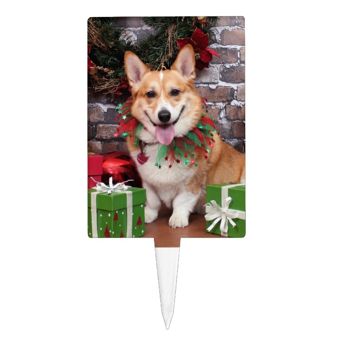 Christmas   Corgi   Cal Rectangular Cake Toppers