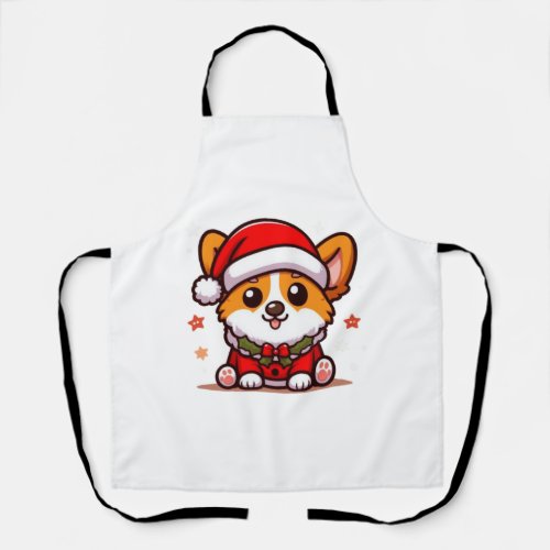 Christmas Corgi Classic T_Shirt Apron