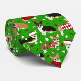 corgi christmas tie