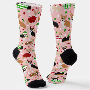 Christmas Corgi Dogs Socks