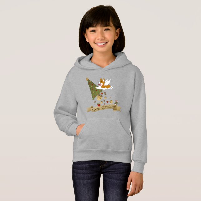 Christmas Corgi Hoodie (Front Full)