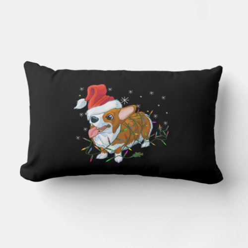 Christmas Corgi Lumbar Pillow