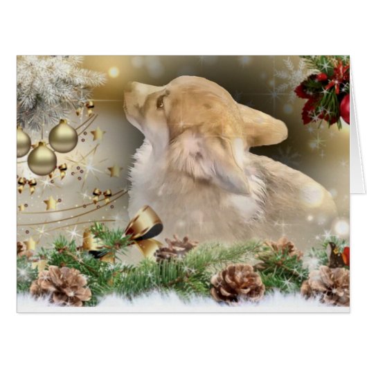 Christmas Corgi Puppy (Front Horizontal)