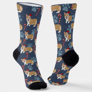 Christmas Corgi Socks
