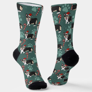 Christmas Corgi Socks