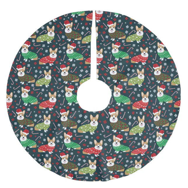 Corgi Charm Quilted Tree Skirt GFTOTP12572