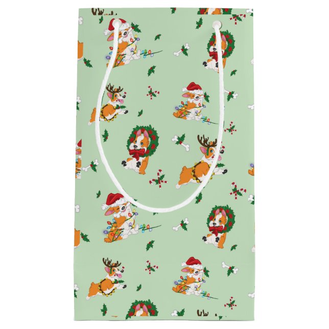 Christmas Corgis Gift Bag (Front)