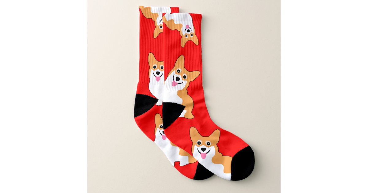 Christmas Corgis Socks Zazzle Com
