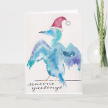 Christmas Cormorant Card