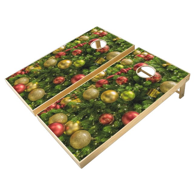 Christmas Cornhole Set (Angled)