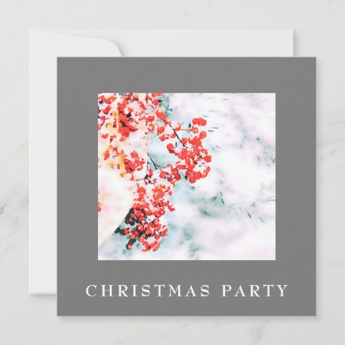  Christmas Corporate Personal Snow AP20 Berry Invitation