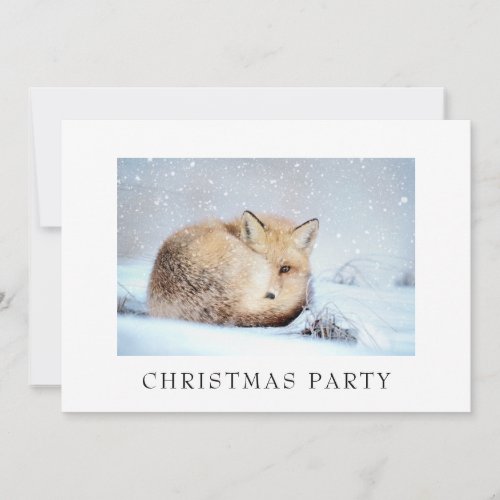  Christmas Corporate Personal Snowy Fox Ap18 Invitation