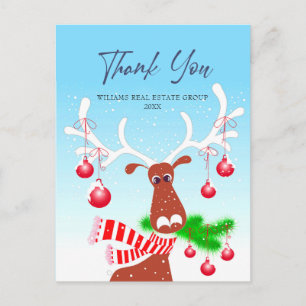Christmas Corporate Thank You Holiday Postcard