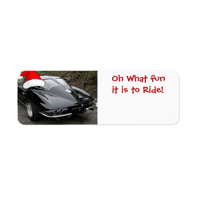 Christmas Corvette Split Window Label (Front)