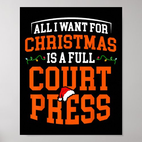 Christmas Costume Love Basketball Player Basketbal Poster