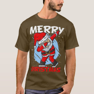 Christmas costume snow winter dabbing dancing Sant T-Shirt