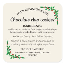 Christmas Cottage Law Ingredient Label