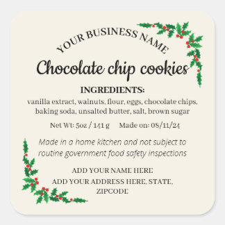 Christmas Cottage Law Ingredient Label