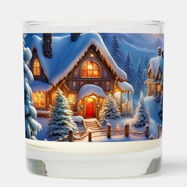 Christmas Cottage Scented Candle (Front)