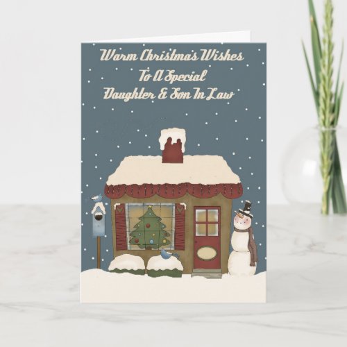 Christmas Cottage Special Daughter  Son In Law Holiday Card