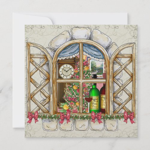Christmas Cottage Window Invitation _ SRF