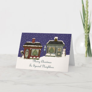 Christmas Cottages For a Special Neighbors Holiday Card