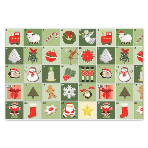 Christmas Countdown Advent Calendar Wrapping Paper