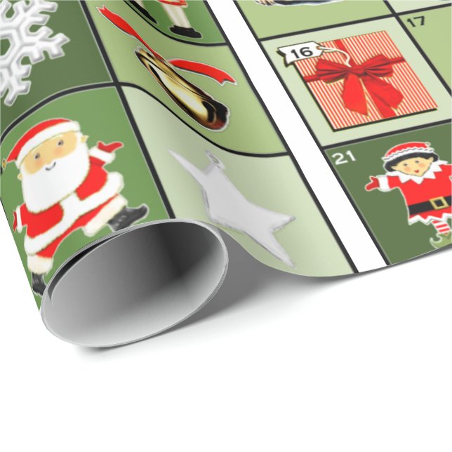 Christmas Countdown Advent Calendar Wrapping Paper (Roll Corner)