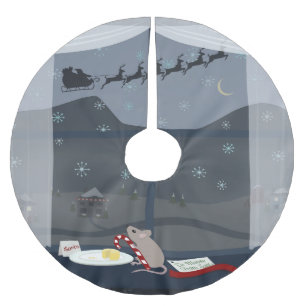 Christmas Country Mouse Brushed Polyester Tree Skirt