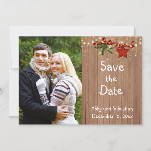 Christmas Country Photo Save the Date (Front)