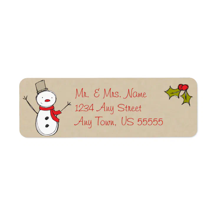 country christmas address labels