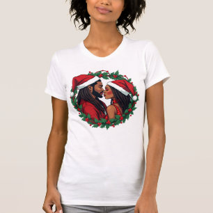 Christmas Couple - Black Love T-Shirt