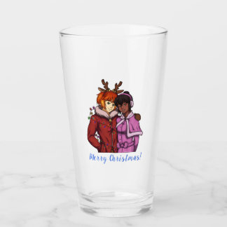 Christmas Couple Glass