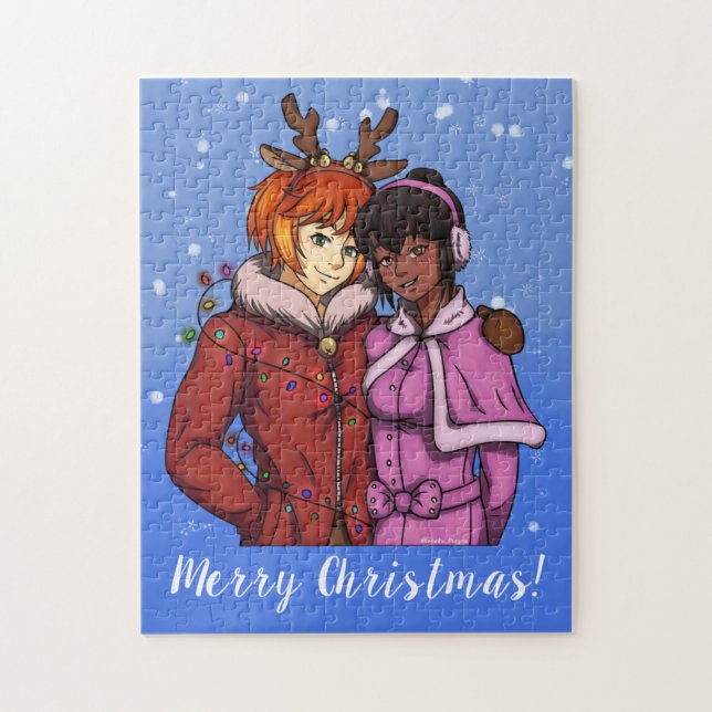 Christmas Couple Jigsaw Puzzle (Vertical)