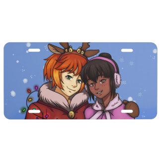Christmas Couple License Plate