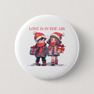Christmas couple - Love is in the air Button