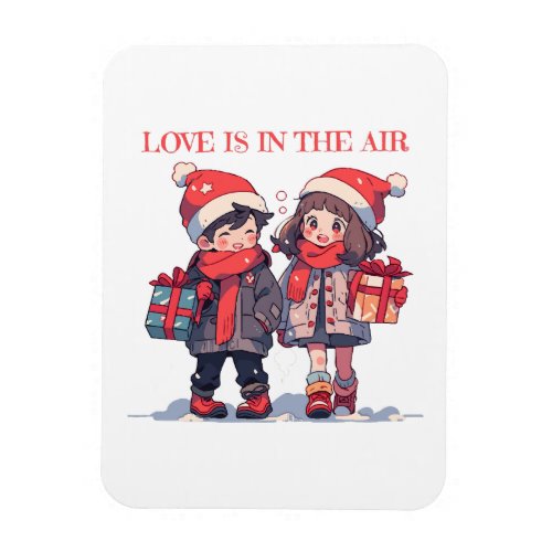 Christmas couple _ Love is in the air Magnet