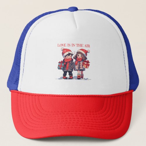Christmas couple _ Love is in the air Trucker Hat