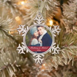 Christmas Couple Photo Ornament Year SF