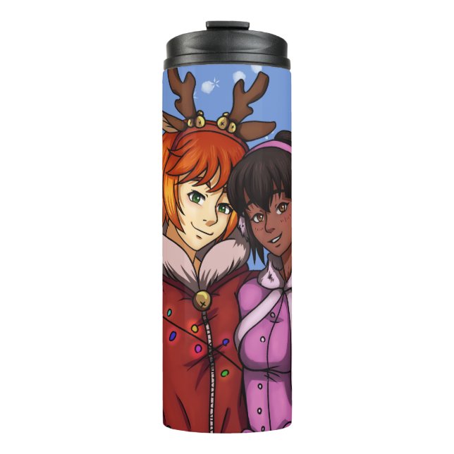 Christmas Couple Thermal Tumbler (Front)