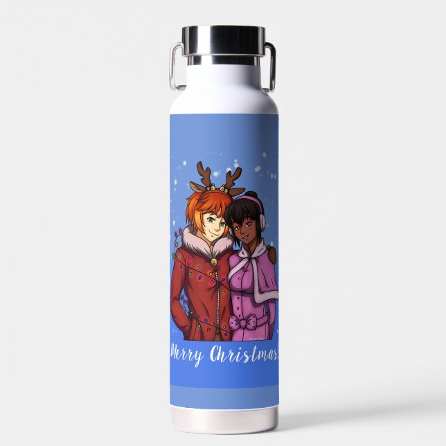 Christmas Couple Water Bottle (Front)