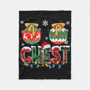 Christmas Couples Chestnuts Matching Family Funny Fleece Blanket