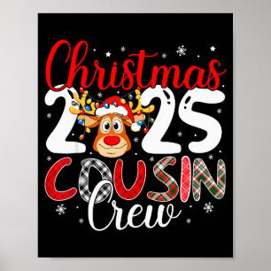 Christmas Cousin Crew 2025 Matching Family Xmas Pa Poster