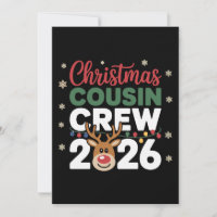 Christmas Cousin Crew 2026 Reindeer Snowflakes